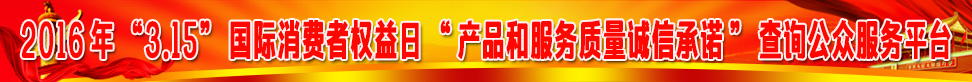 2016年315國際消費者權益日產(chǎn)品和服務質(zhì)量誠信承諾查詢公眾服務平臺